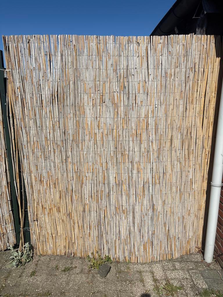 Bamboe tuinscherm / schutting, Tuin en Terras, Schuttingen, Ophalen, Overige materialen, Minder dan 3 meter, 1 tot 2 meter