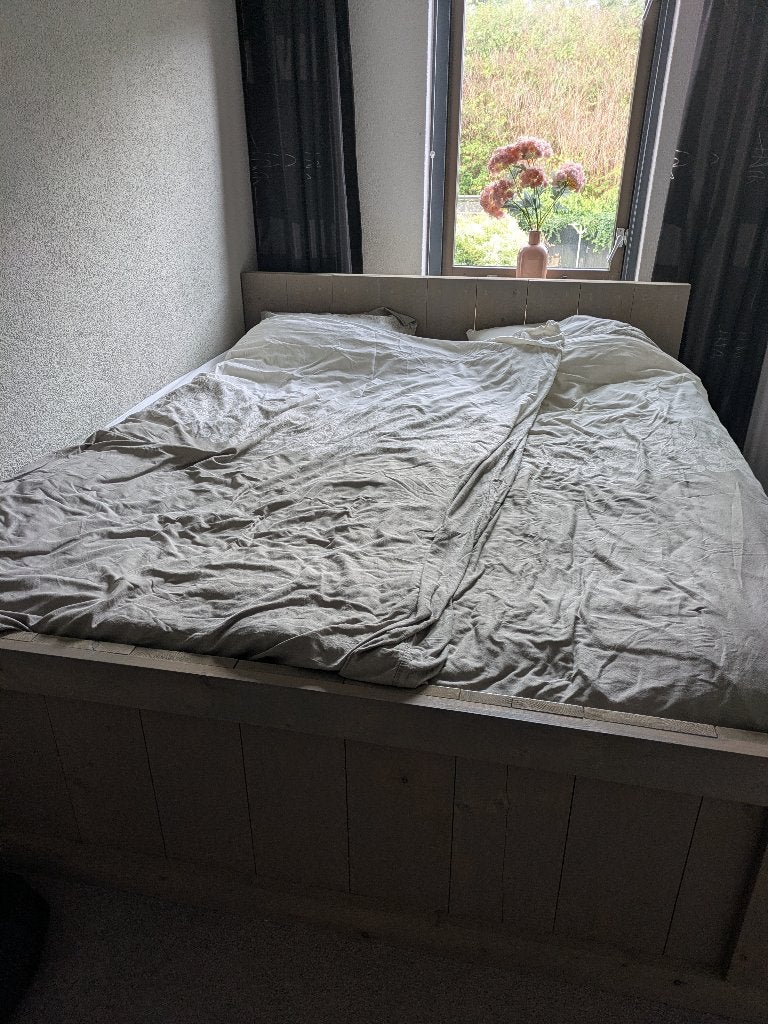 Tweepersoonsbed, Huis en Inrichting, Ophalen, Gebruikt, Overige kleuren, Tweepersoons