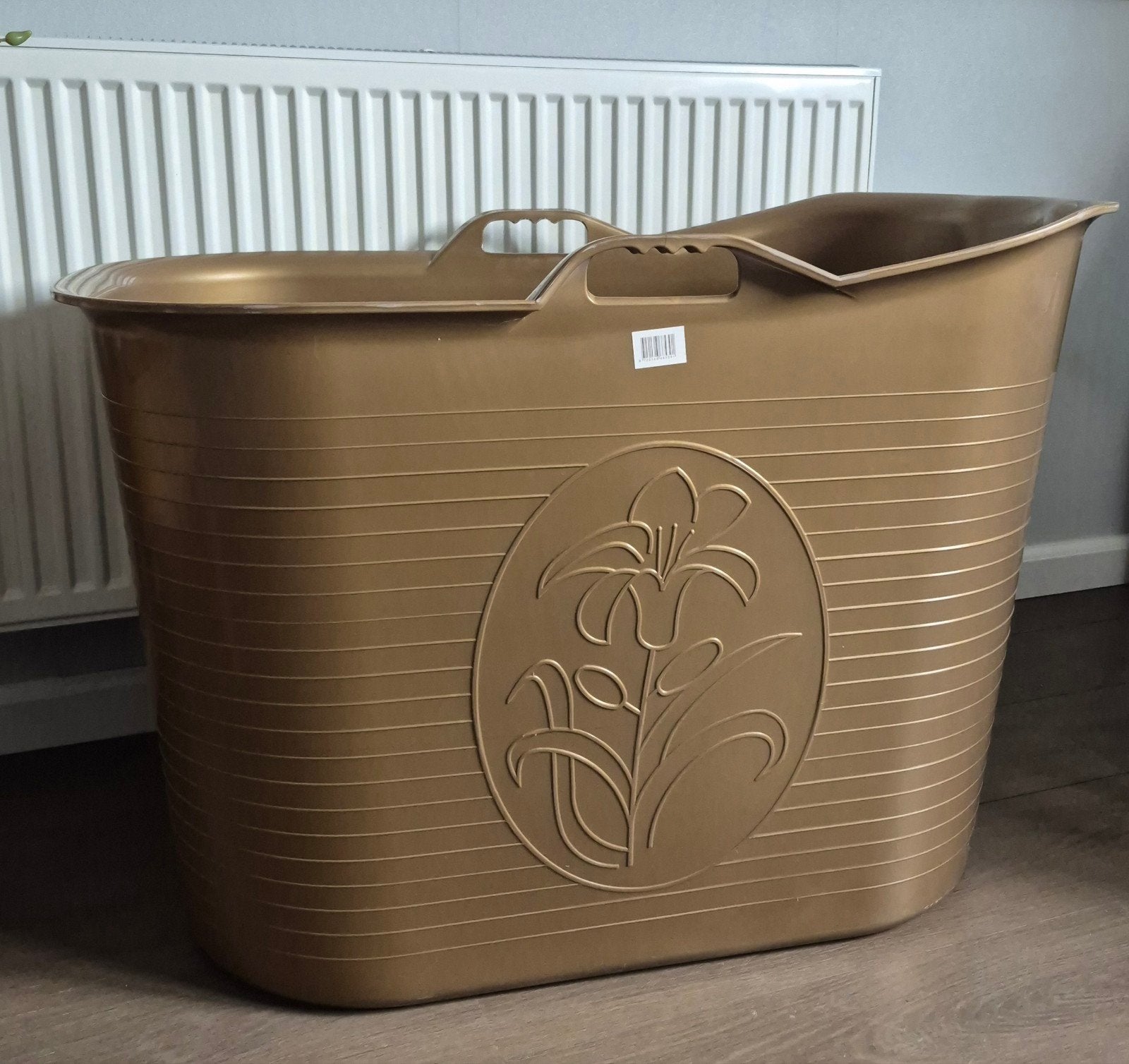 Goudkleurige mobiele badkuip bath Bucket, Huis en Inrichting, Badkamer | Complete badkamers, Ophalen, Zo goed als nieuw