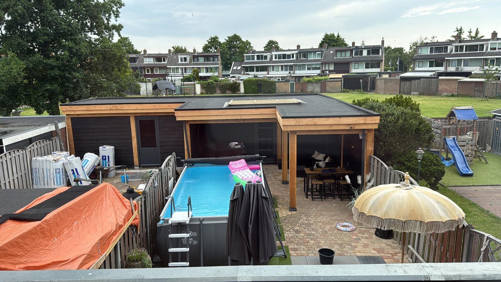 Compleet opzetswembad met warmtepomp, Ophalen of Verzenden, Rechthoekig, Minder dan 80 cm, 200 tot 300 cm