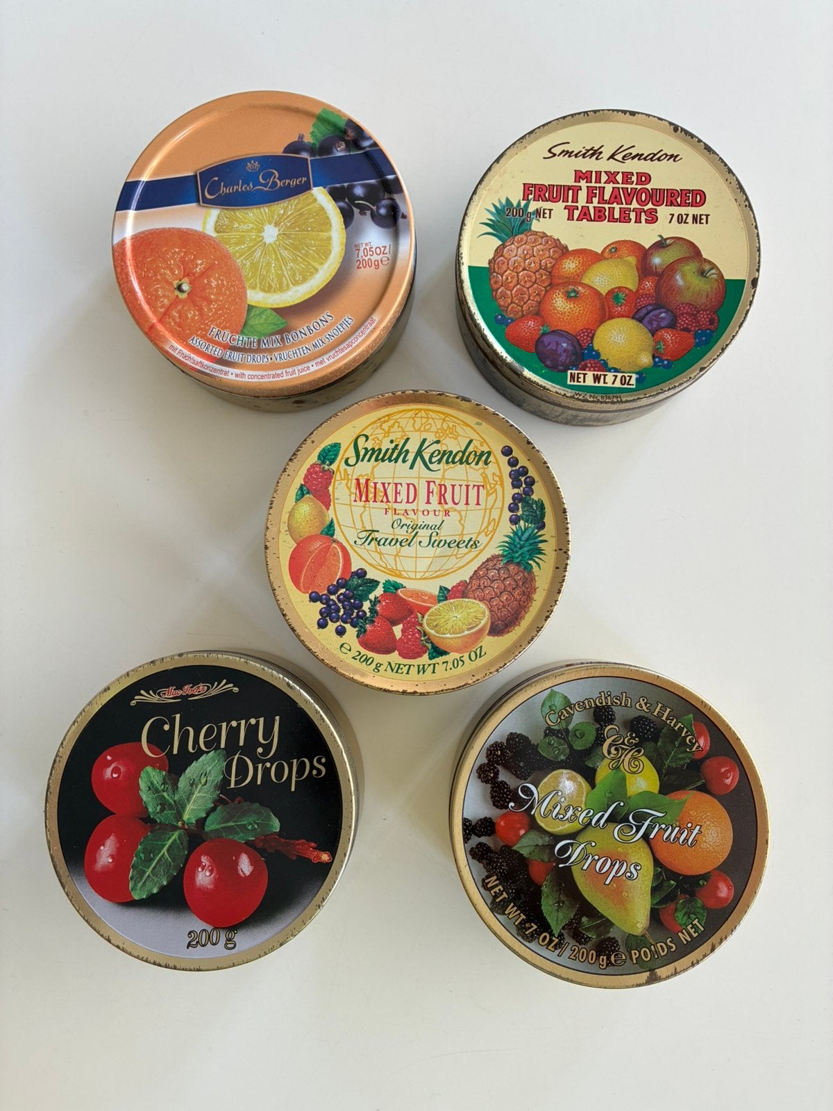 Vintage Snoepblikken - Charles Berger, Smith Kendon, Cavendi, Verzamelen, Blikken, Ophalen of Verzenden, Gebruikt, Overige, Overige merken