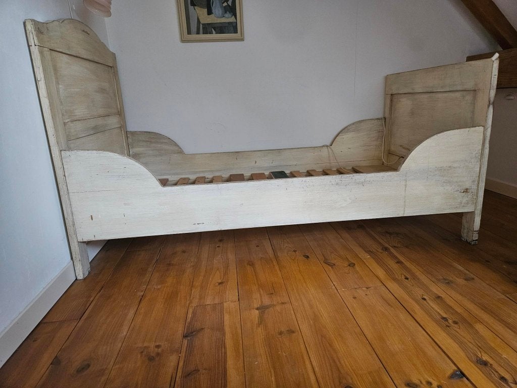 charmant 1 persoons bed, Ophalen, 85 tot 100 cm, Gebruikt, Lattenbodem