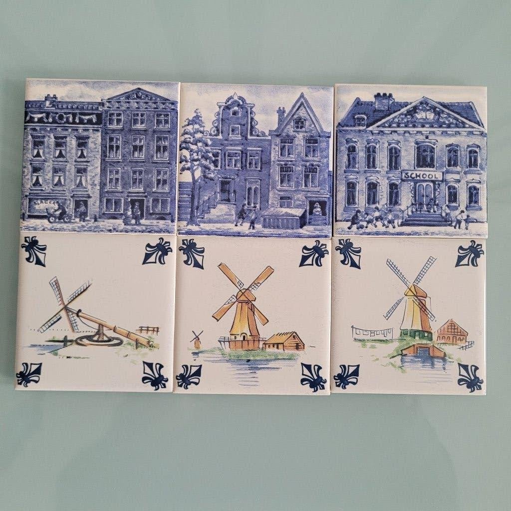 KLM Delfts blauw tegeltjes, Ophalen of Verzenden, Zo goed als nieuw, 1 t/m 20