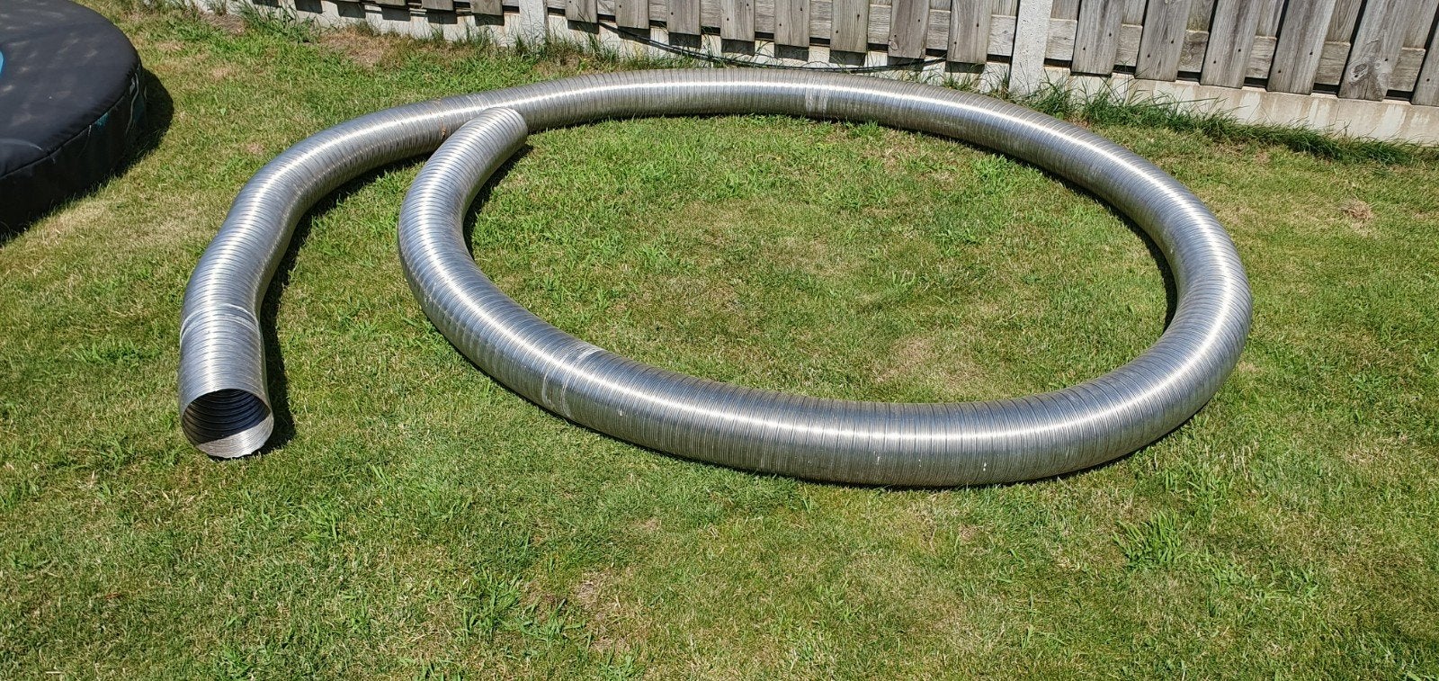 Flexibele rvs kachelpijp 8.5 meter, Ophalen, Overige typen, Rvs, Minder dan 2 meter