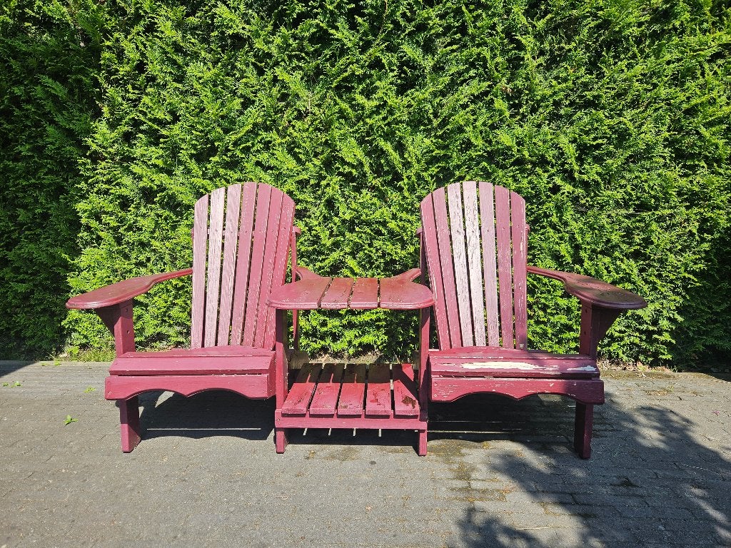 Adirondack /Bearchair Tête a tete, Ophalen, Gebruikt, Hout