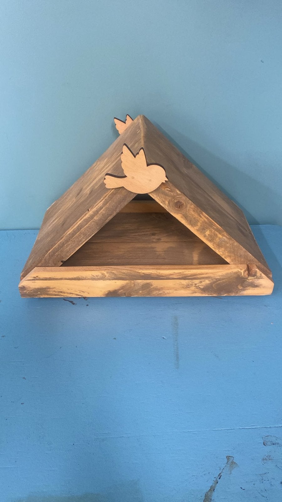 Houten vogelhuisje/decoratie met gravering, Ophalen, Hout, Nieuw, Landelijk