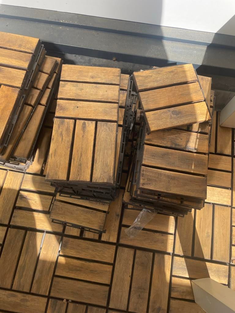 Houten terrastegels ikea, Ophalen of Verzenden, Gebruikt, Hout