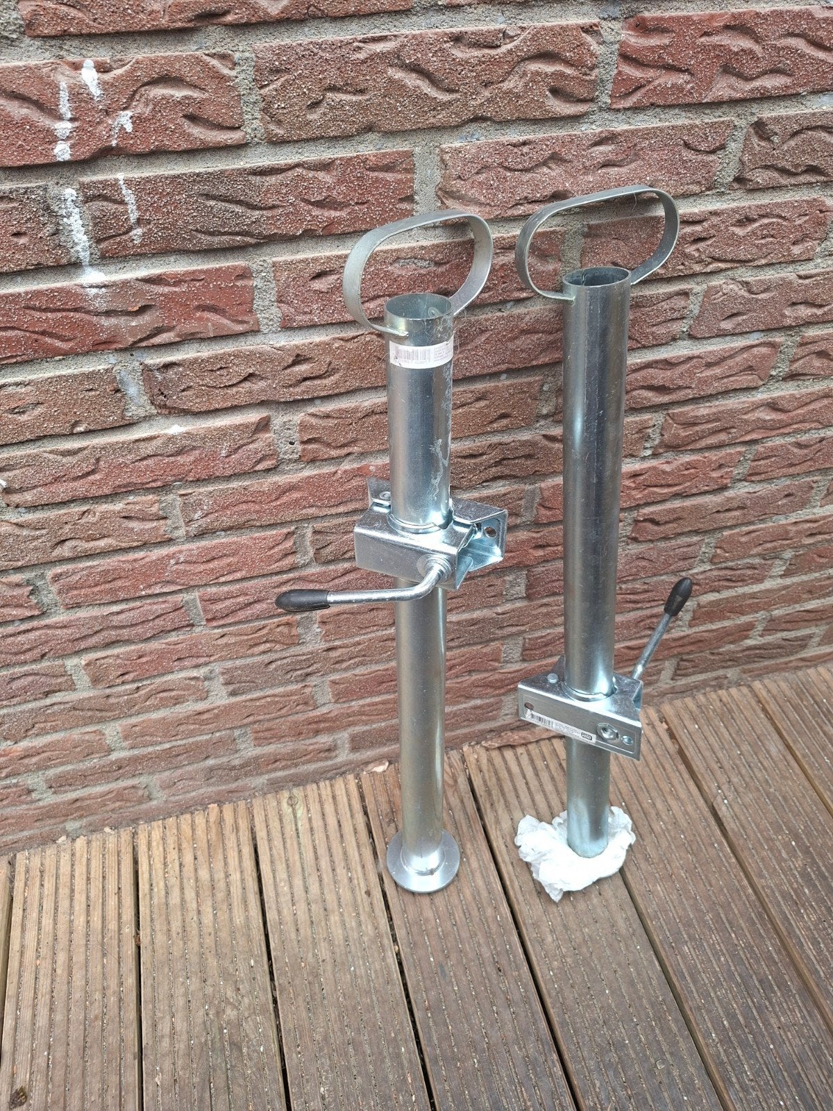 2x Steunpoot voor aanhanger of caravan, Ophalen, Nieuw