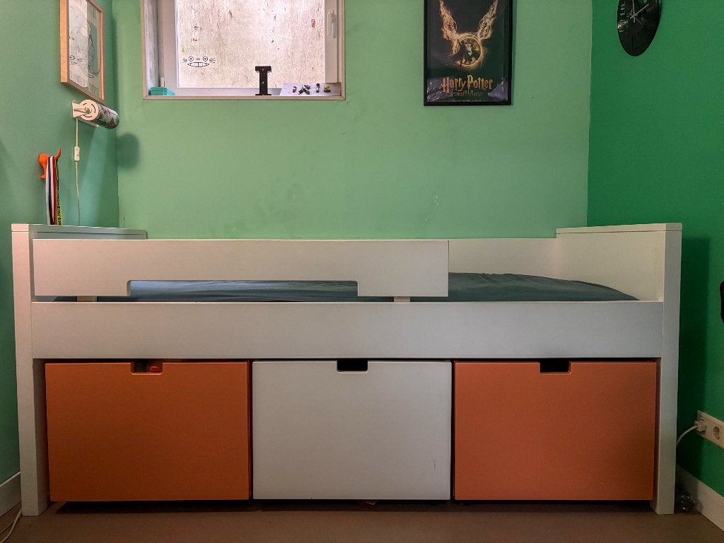 Bopita Timo bed met 3 grote lades, Ophalen, 85 tot 100 cm, Gebruikt, Lattenbodem