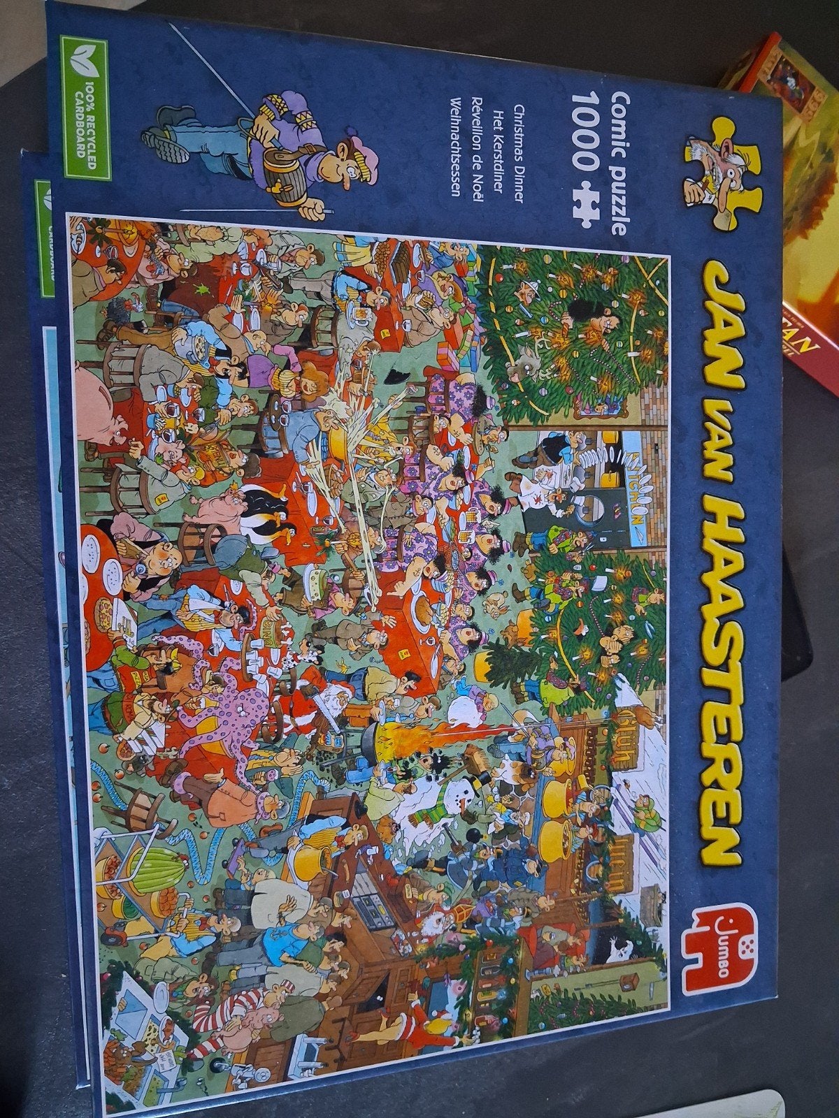 Jan van Haasteren Kerstdiner Puzzel 1000 stukjes, Ophalen of Verzenden, 500 t/m 1500 stukjes, Gebruikt, Legpuzzel