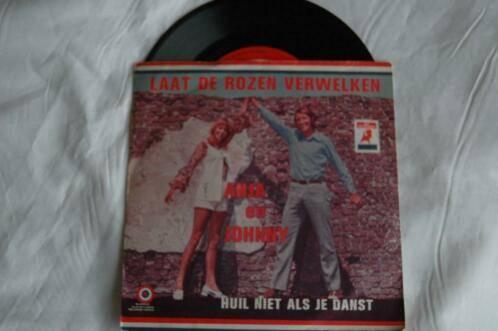 Anja en Johnny A, Laat de rozen, Overige formaten, Levenslied of Smartlap, Fotohoes, Ophalen of Verzenden