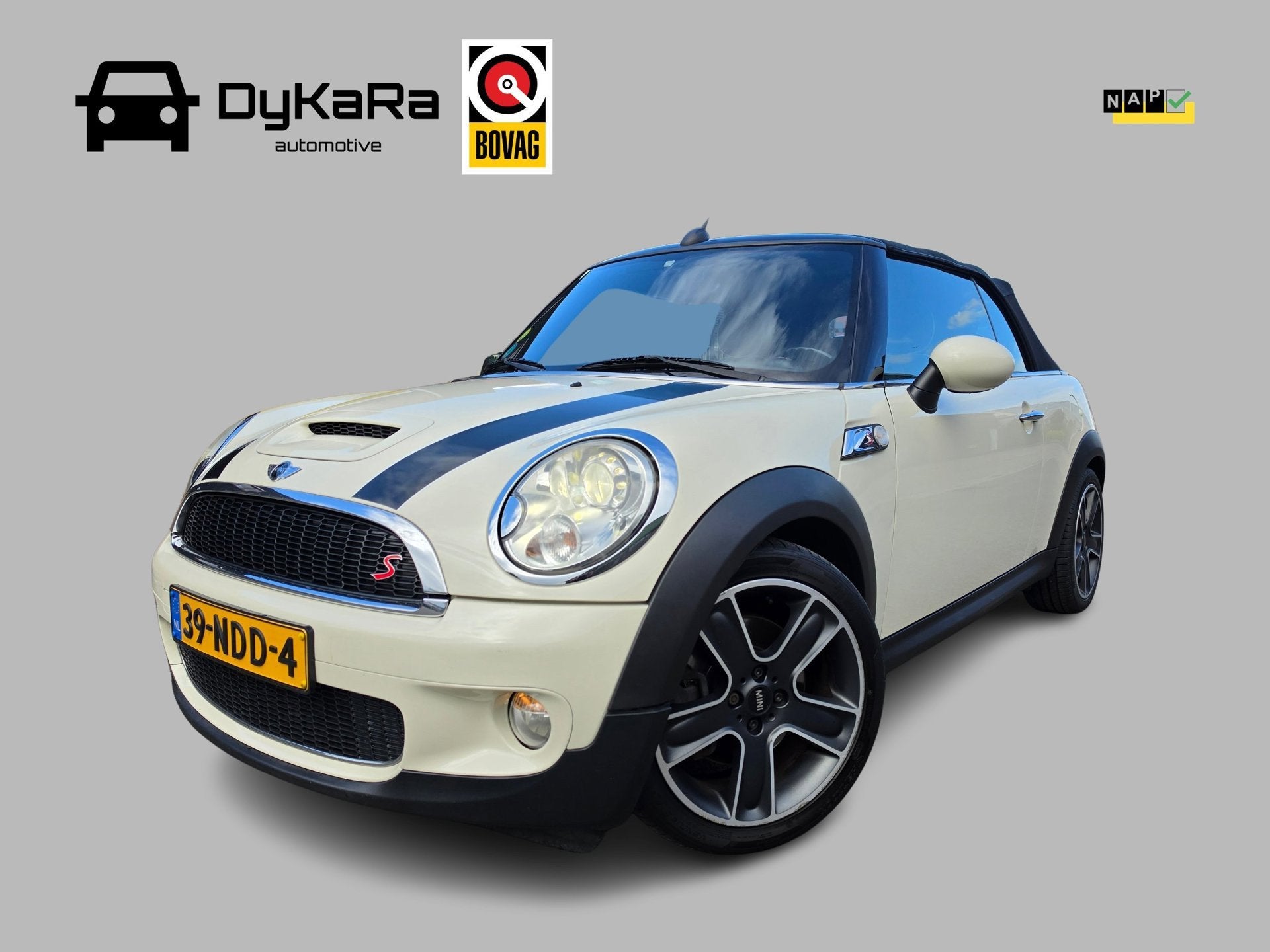 Mini Cabrio 1.6 Cooper S Chili Cabrio Xenon NAP, Auto's, Gebruikt, Zwart, 4 cilinders, Cabriolet