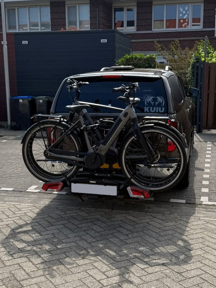 Huren, Thule Easyfold 3 XT2 voor 2 elektrische fietsen, Elektrische fiets, Trekhaakdrager, Ophalen, Taltion