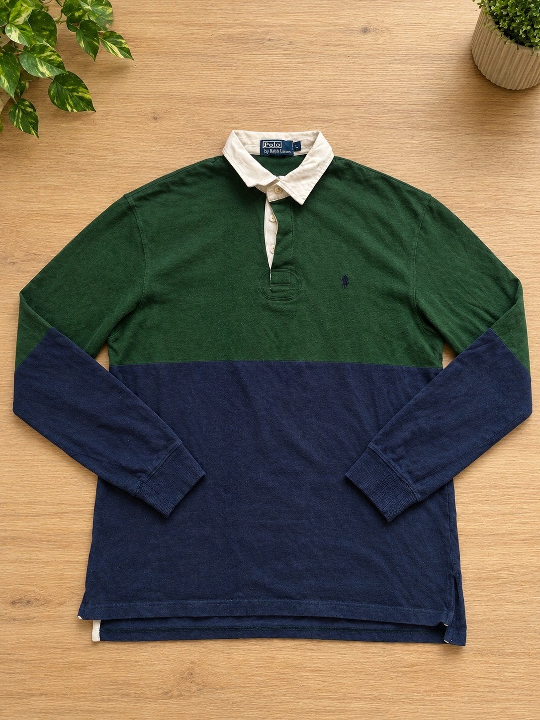 Polo Ralph Lauren Rugby Shirt Maat L, Maat 52/54 (L), Ophalen of Verzenden, Groen, Polo Ralph Lauren