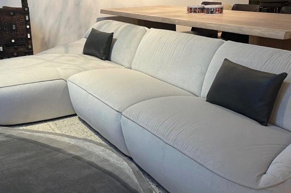 SALE Pode (by LEOLUX) Nivti lounge bank >50% korting, Ophalen, Hoekbank, Nieuw, Vierpersoons of meer