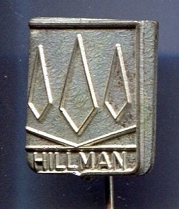 HILLMAN auto blank zilverkl misdruk auto speldje ( L_067), Verzenden, Nieuw, Transport, Speldje of Pin