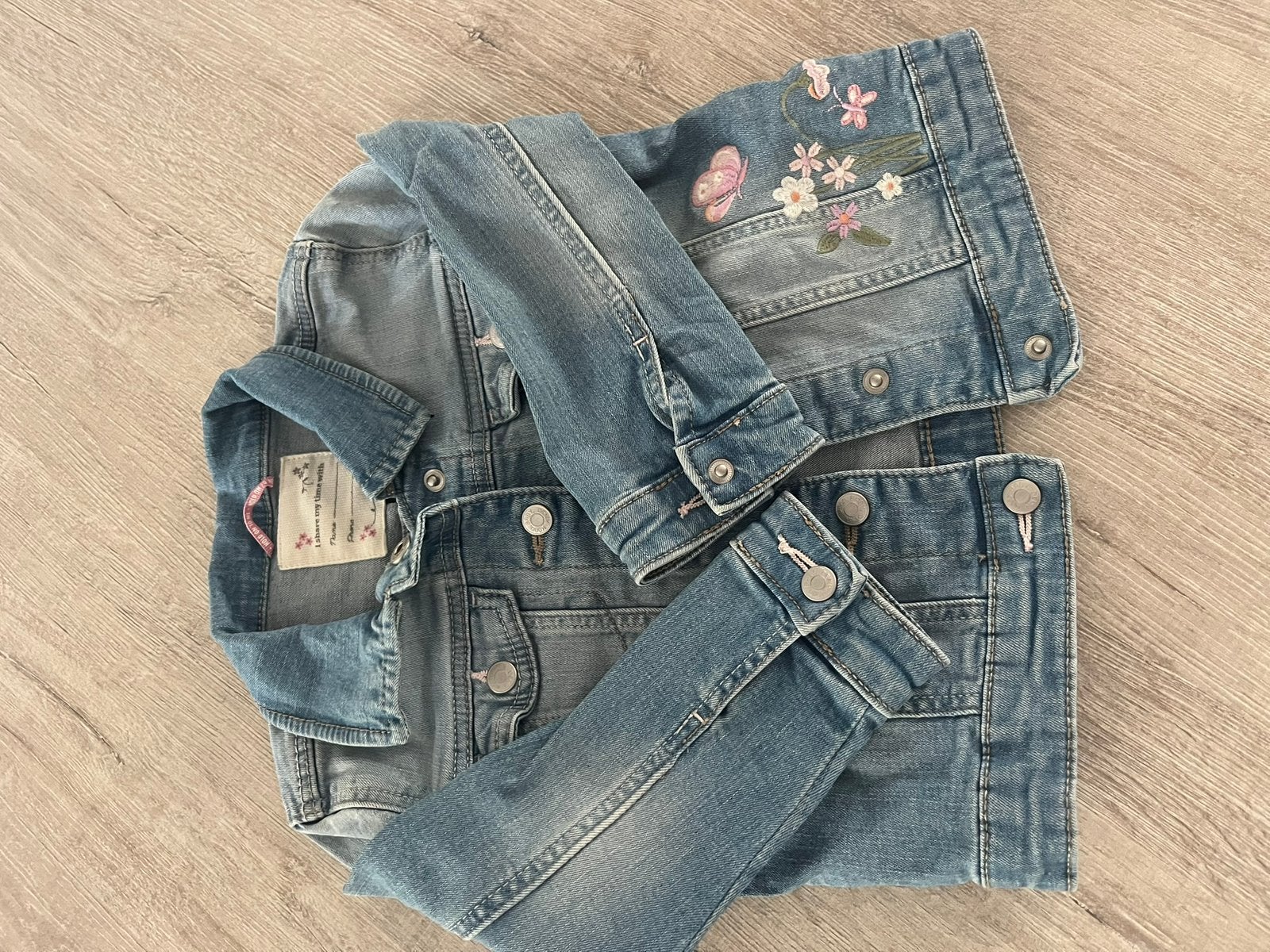 Super mooi spijkerjasje 92, Kinderen en Baby's, Ophalen, Zo goed als nieuw, Meisje, Jas