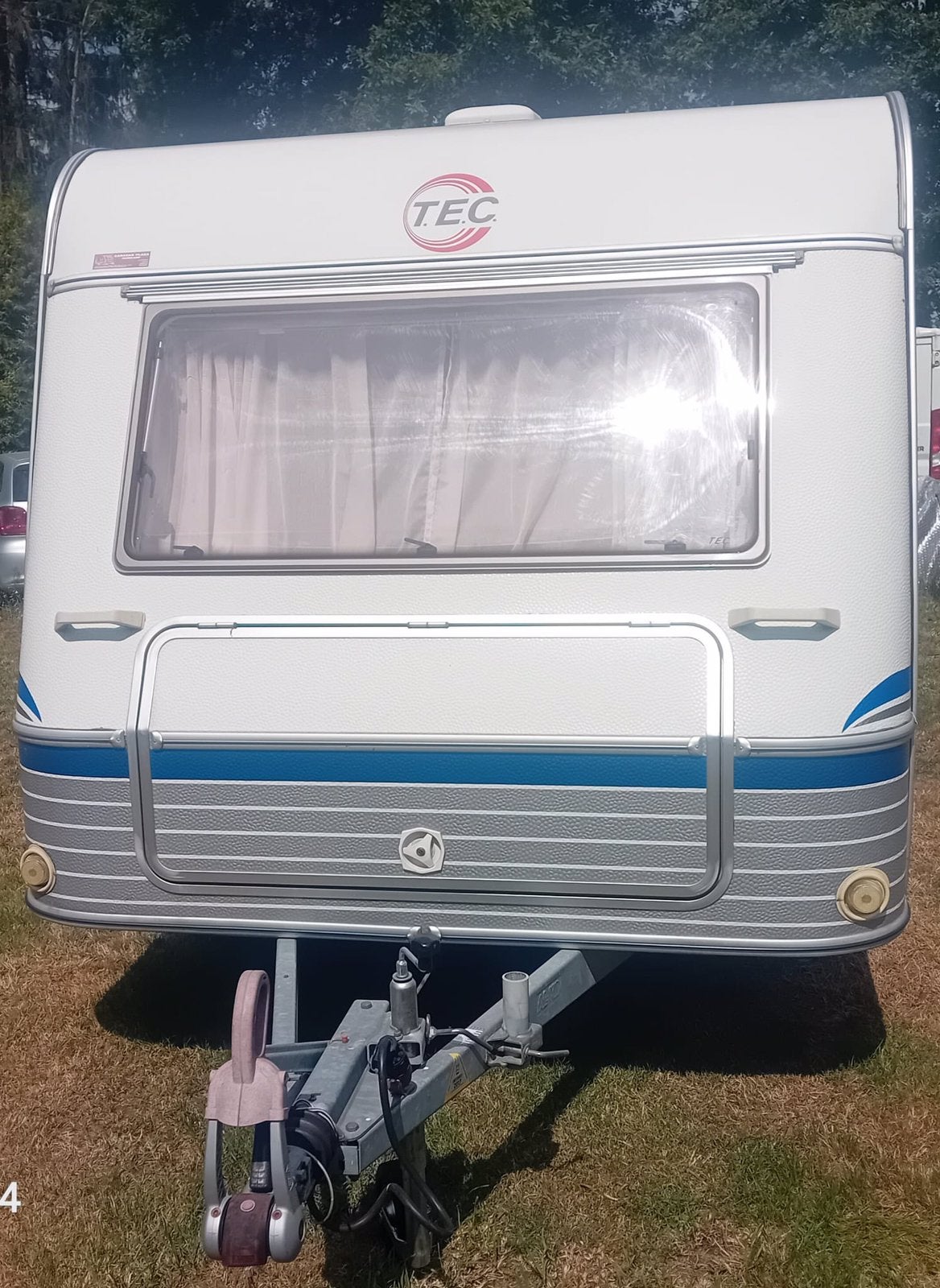 TEC Travel King 4.50 + unico vootent zeer nette staat, Caravans en Kamperen, Caravans, Standaardzit, T.E.C., Omvormbare zithoek
