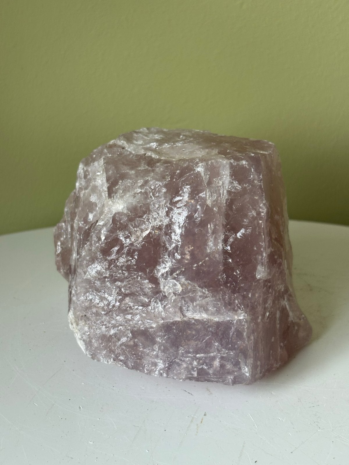 Grote ruwe Rozenkwarts Mineraal Edelsteen - 802 gram, Ophalen of Verzenden, Mineraal