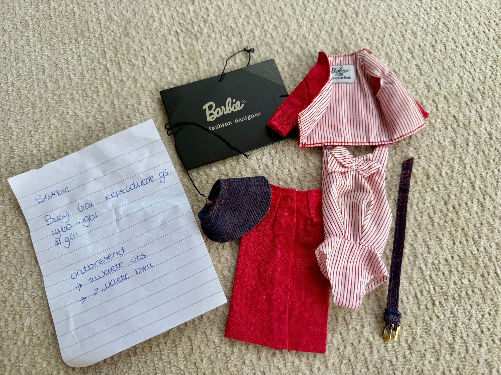 Barbie kleding Busy Gal #981, Ophalen of Verzenden, Gebruikt, Kleertjes