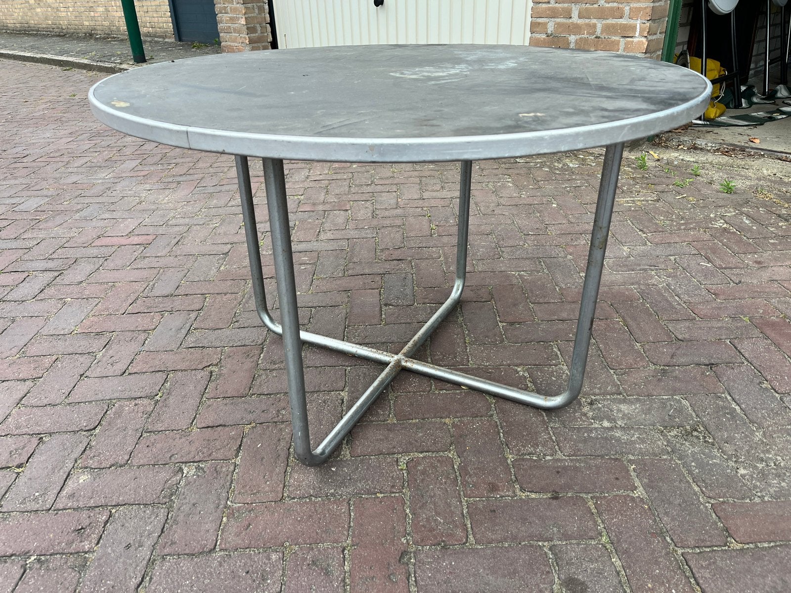 Unieke vintage Gispen 501 tafel, Ophalen, Gebruikt, Rond, 75 cm of meer