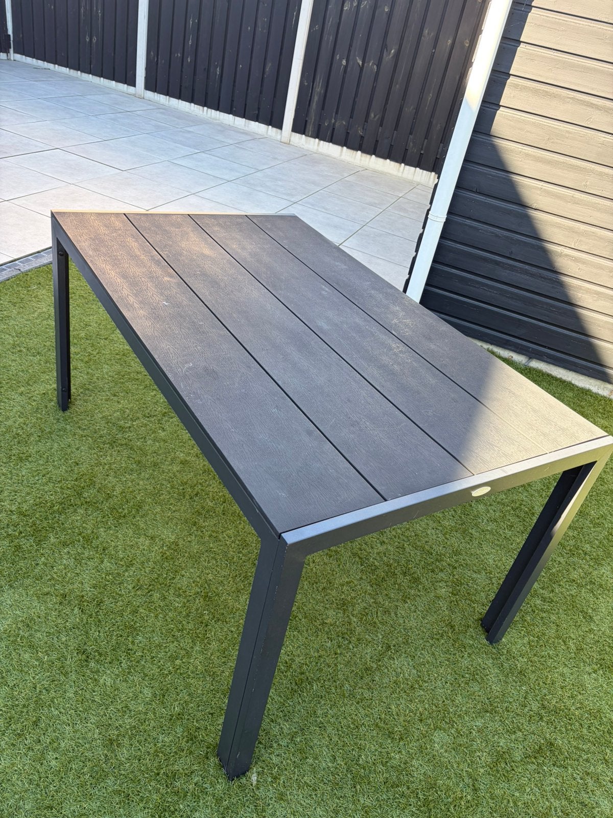 Tuintafel Jysk 205 x 90, Ophalen, Gebruikt, Rechthoekig, Aluminium