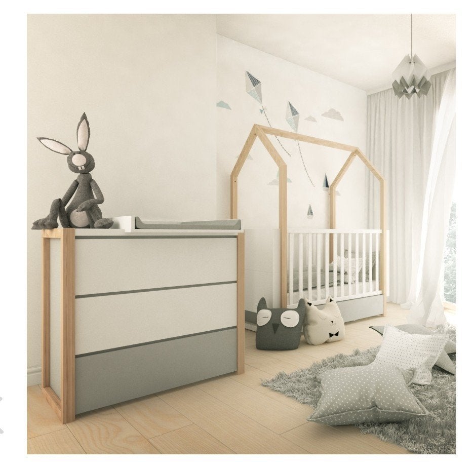 Bellamy Pinette, Ledikant/Juniorbed met matras! En Commode, Kinderen en Baby's, Kinderkamer | Complete kinderkamers, Ophalen, Jongetje of Meisje