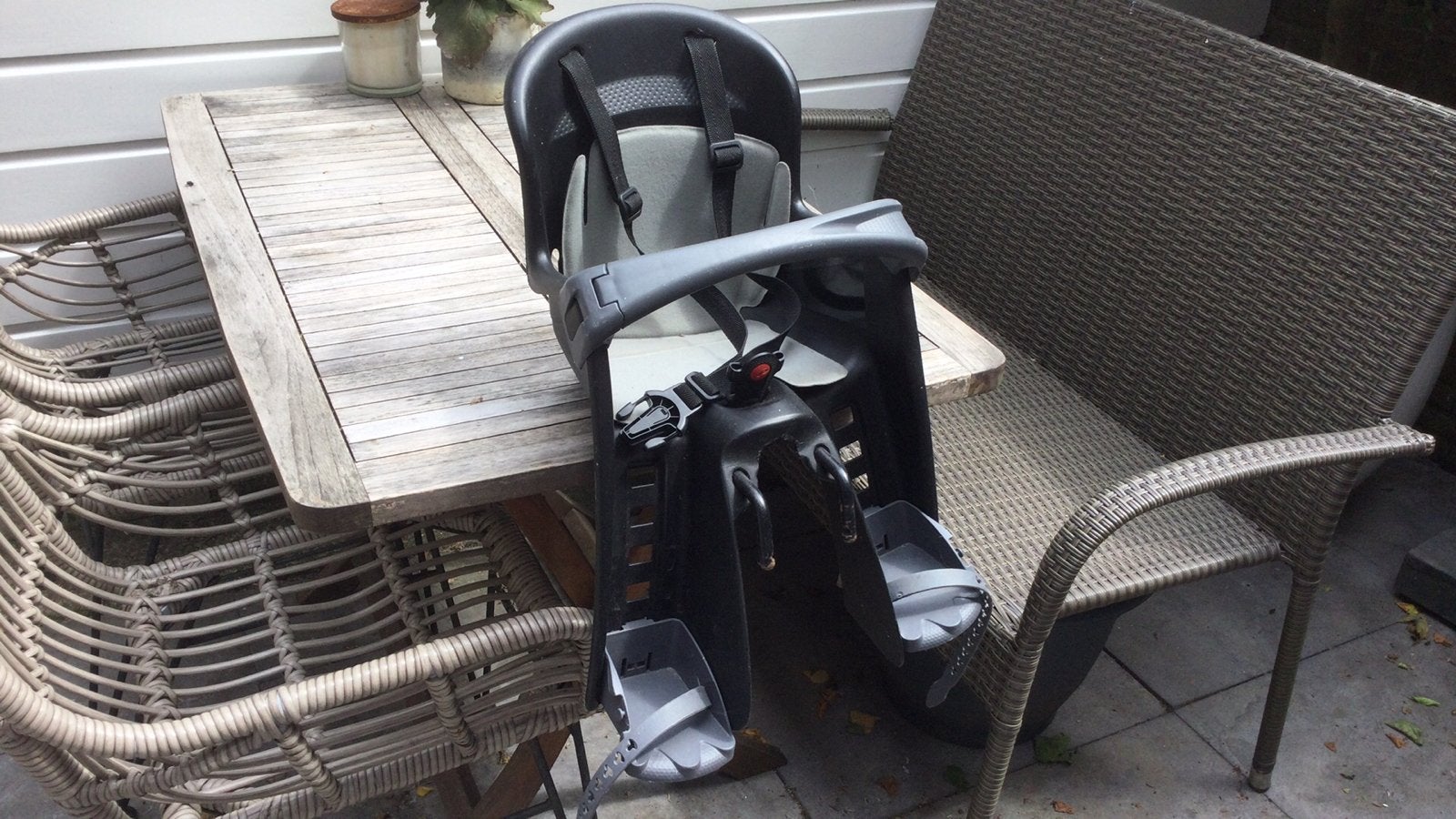 Fietsstoeltje voor voor en achterop, Ophalen of Verzenden, Gebruikt