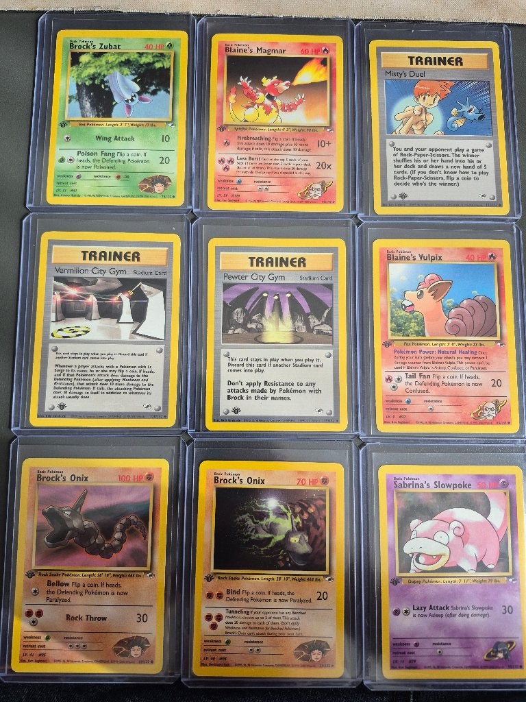 9 kaarten gym heroes 1e, Ophalen of Verzenden, Meerdere kaarten