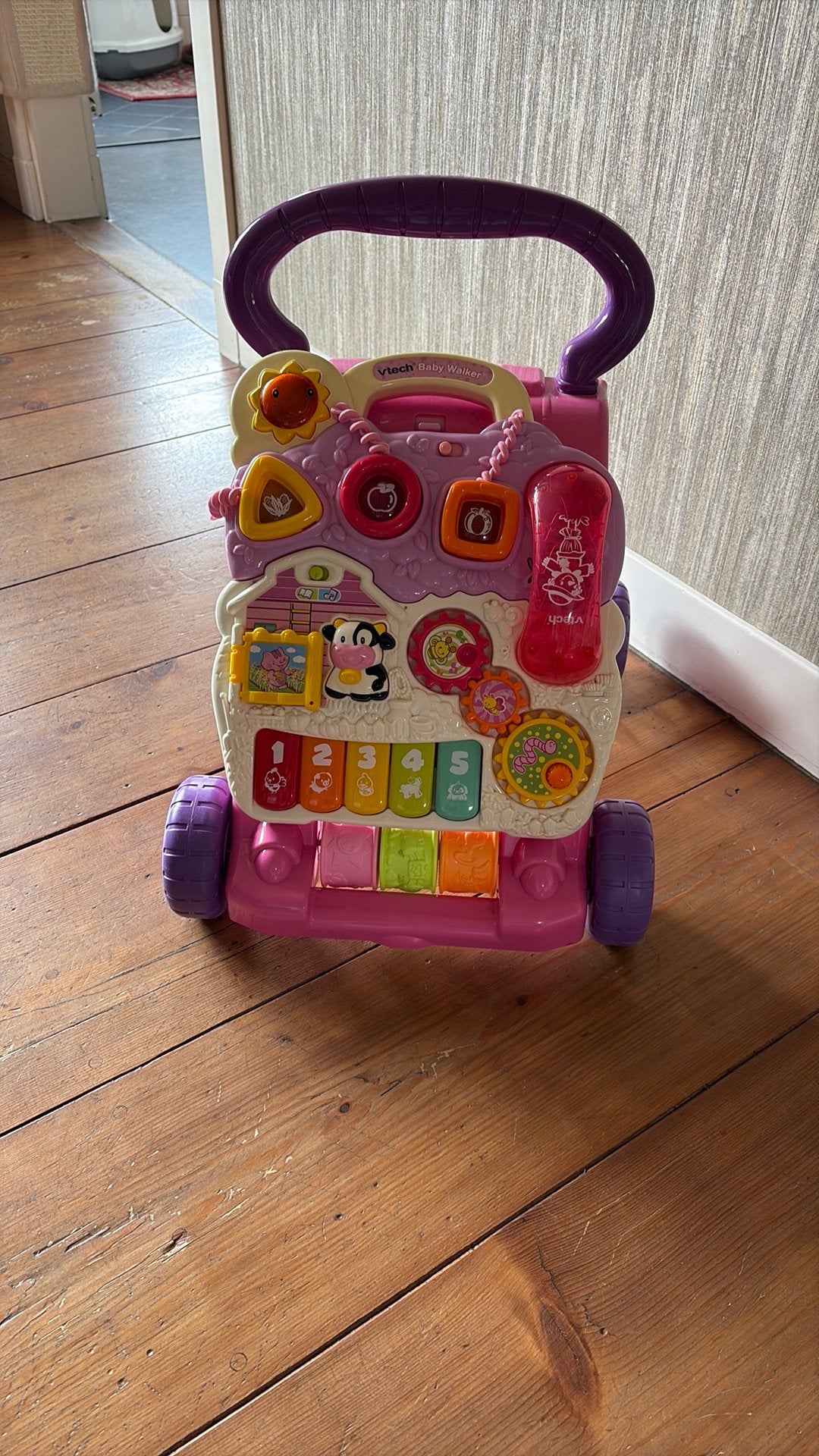 Vtech babywalker roze, Ophalen of Verzenden, Zo goed als nieuw, 6 maanden tot 2 jaar