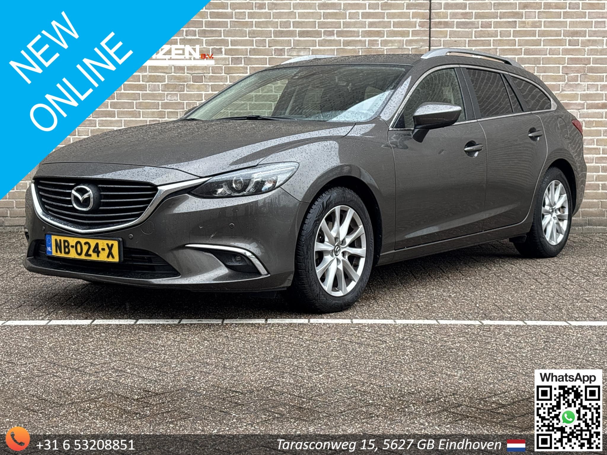 Mazda 6 Sportbreak 2.2D SkyActiv-D 150 Skylease GT | Leder |, Auto's, Mazda, 730 kg, Gebruikt, 4 cilinders, 1600 kg