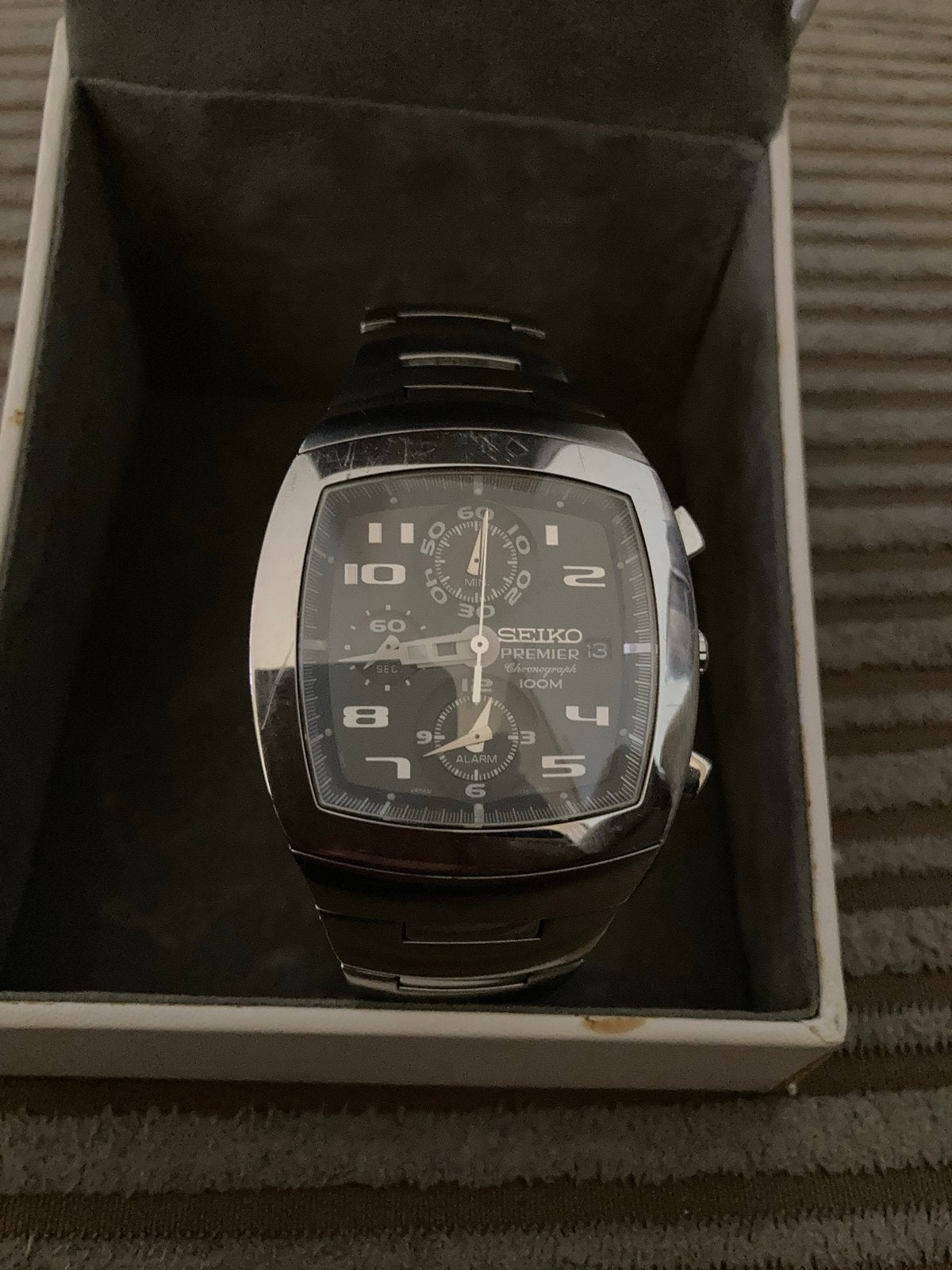 Seiko Premier 13 Herenhorloge - Originele Doos, Sieraden, Tassen en Uiterlijk, Horloges | Heren, Seiko, Gebruikt, Staal, Polshorloge