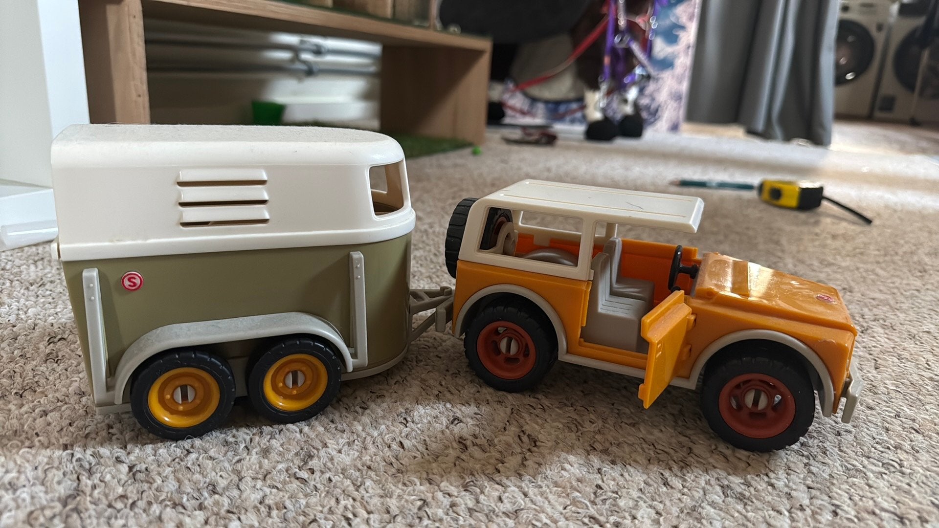 Schleich paarden trailer, Ophalen of Verzenden, Gebruikt