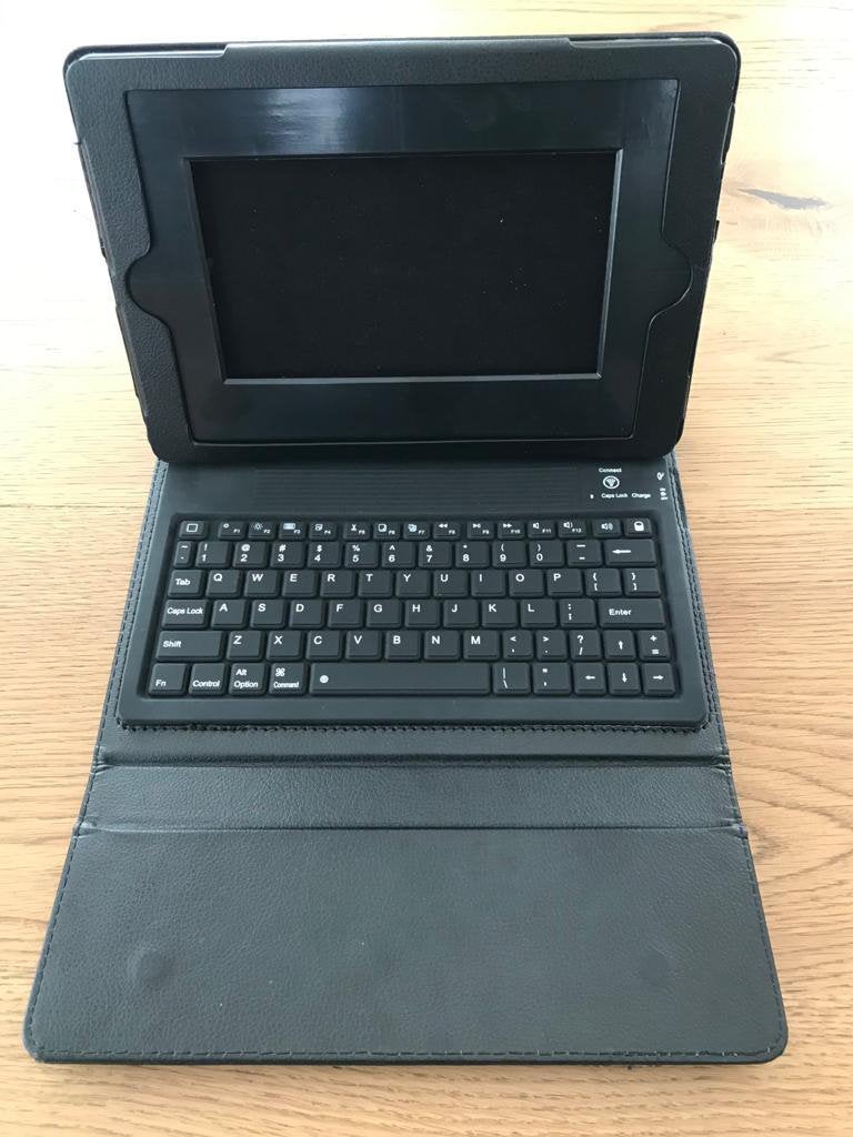keyboard case i12cover hoes toetsenbord ipad zwart 8 inch, Ophalen of Verzenden, Zo goed als nieuw, 10 inch, Bescherming voor- en achterkant