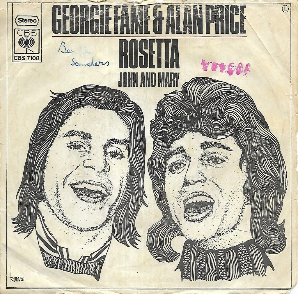 Georgie Fame & Alan Price - Rosetta, Ophalen of Verzenden, Gebruikt, 7 inch, Pop