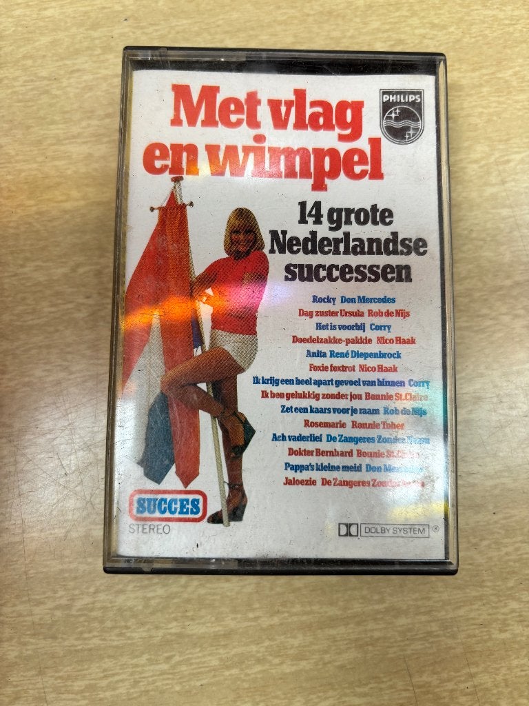 Met vlag en wimpel cassettebandje, Gebruikt, 1 bandje, Ophalen of Verzenden, Origineel