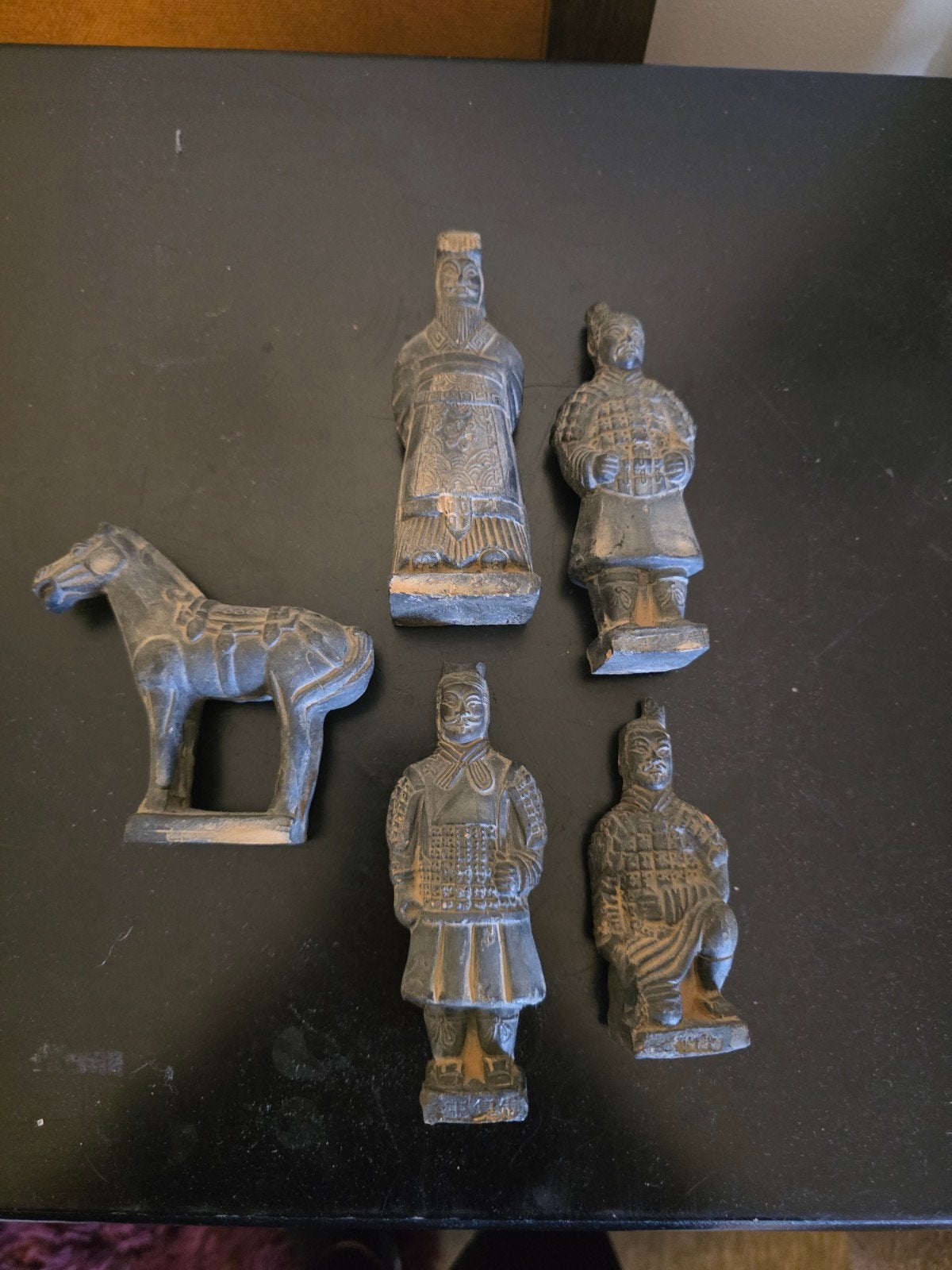 Terracottaleger Miniatuurset - 4 Krijgers & 1 Paard, Ophalen of Verzenden