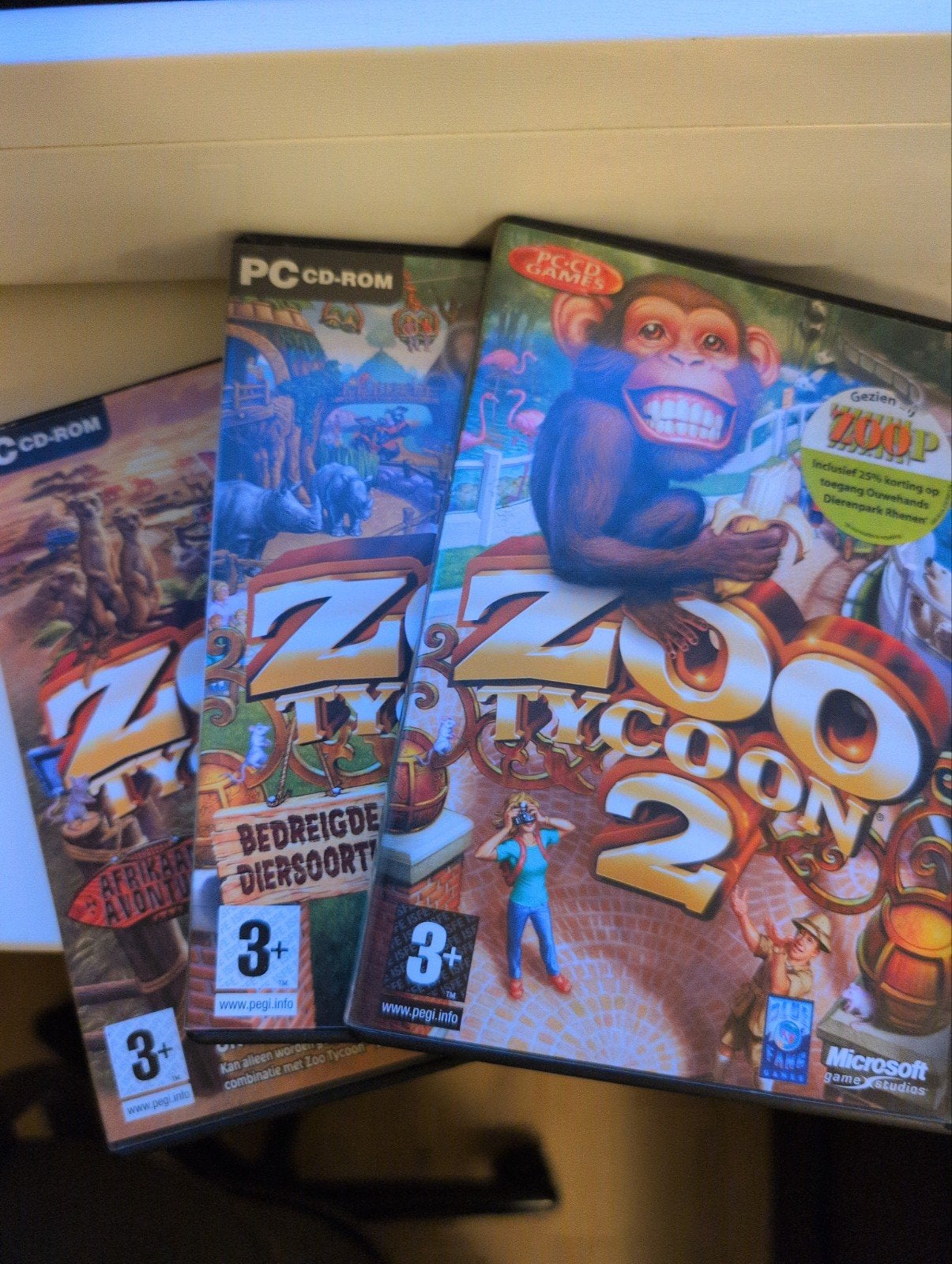 Zoo Tycoon 2 + 2 uitbreidingen PC CD-ROM, Spelcomputers en Games, Ophalen, Gebruikt, 1 speler, Vanaf 3 jaar