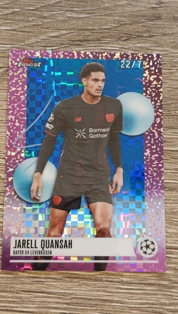 Jarell Quansah Topps Finest kaart Bayer 04 Leverkusen 22/75, Ophalen of Verzenden, Zo goed als nieuw, Buitenlandse clubs, Spelerskaart