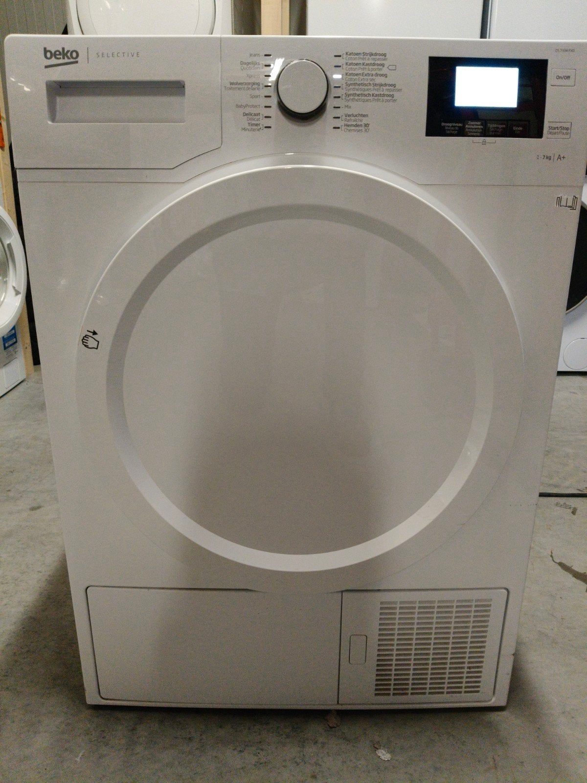 Beko warmtepomp droger 7kg, 6 tot 8 kg, Ophalen, Zo goed als nieuw, 85 tot 90 cm
