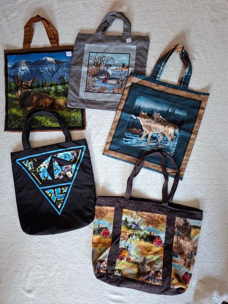 Gequilte boodschappentas met unieke prints, Ophalen of Verzenden, Nieuw, Overige kleuren, Overige merken