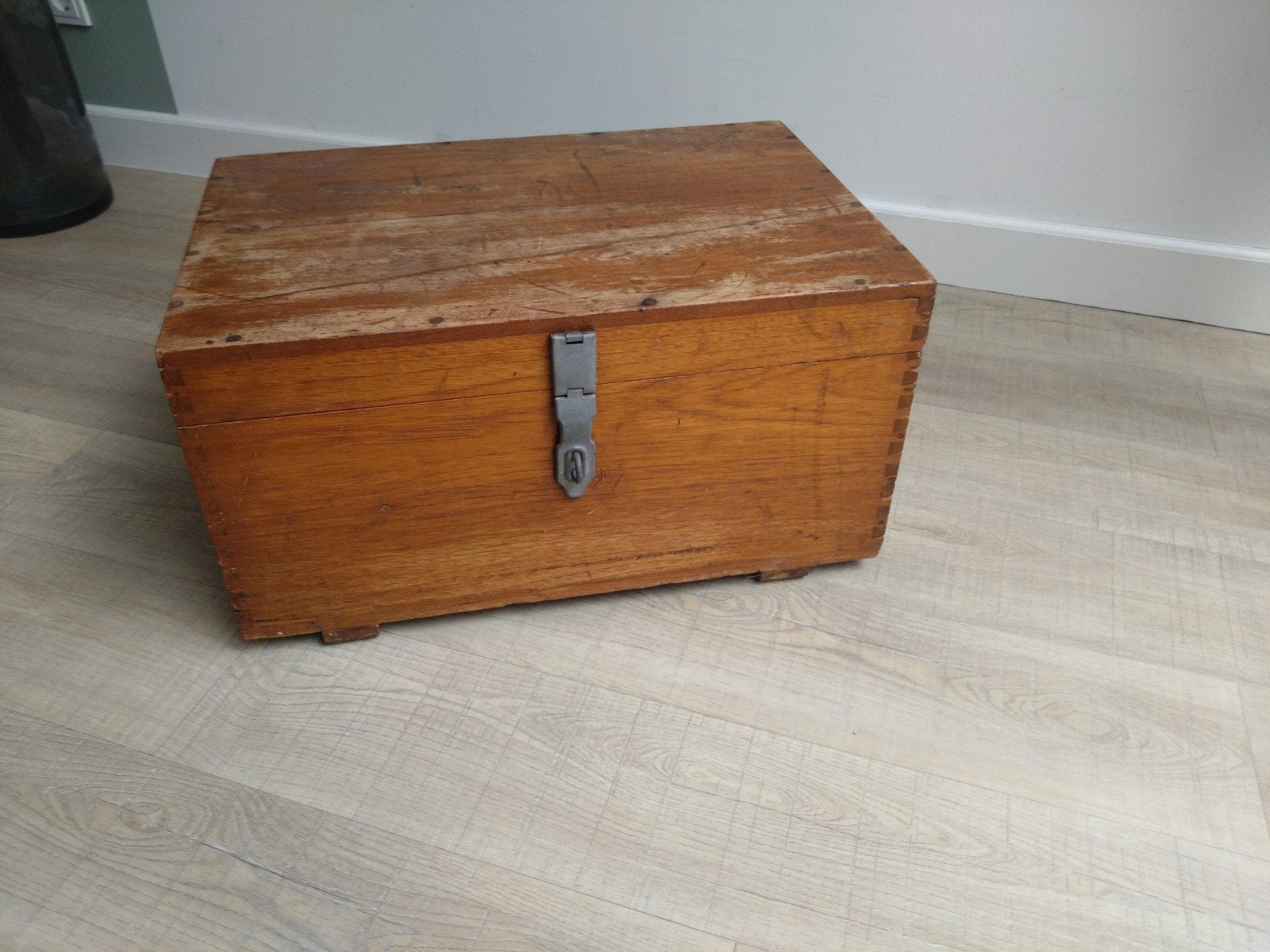 Authentieke houten kist, Ophalen, Minder dan 50 cm, Gebruikt, 50 tot 100 cm