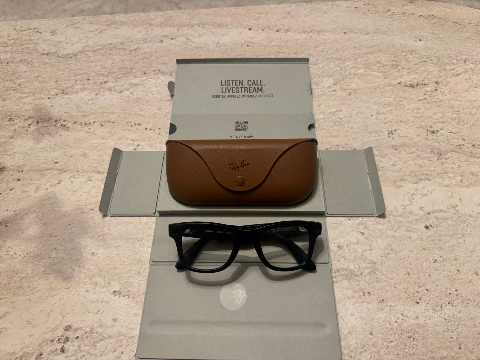 Ray-Ban Wayfarer Gen 1 Gepolariseerde Zonnebril met Doos, Zonnebril, Zwart, Ophalen of Verzenden, Zo goed als nieuw