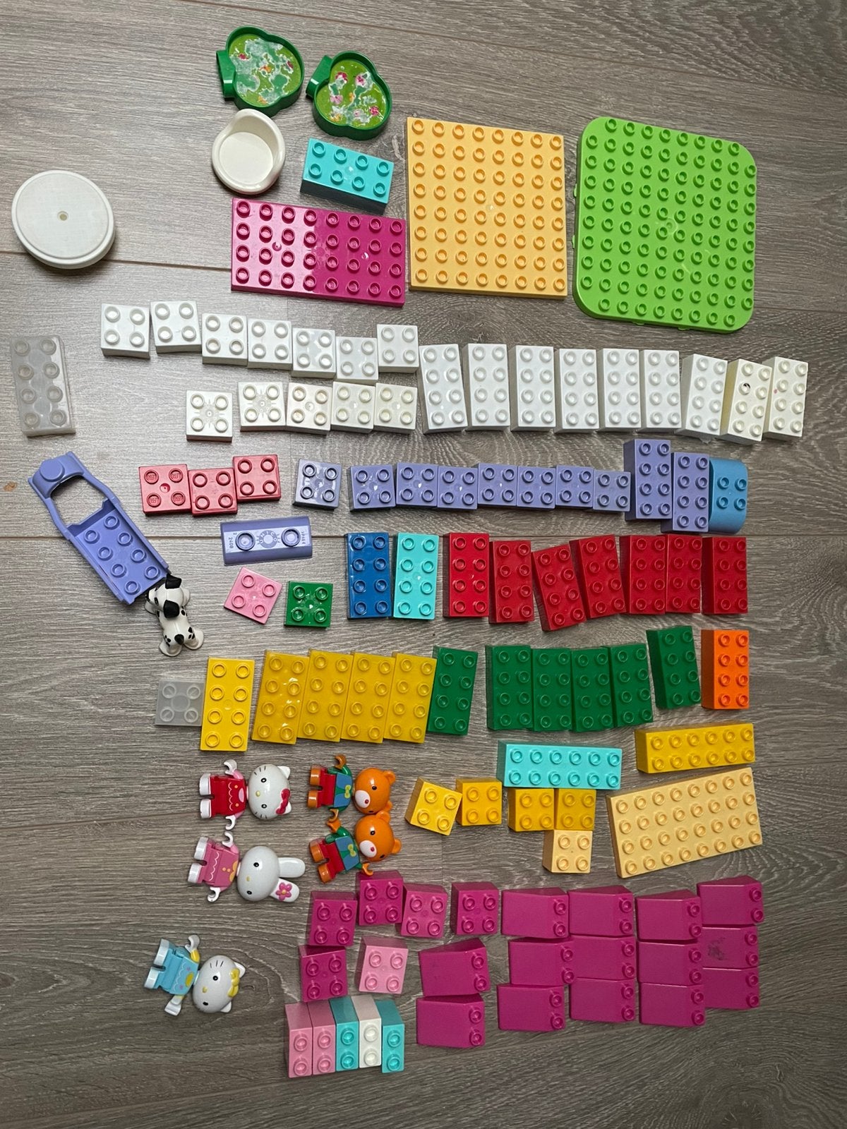 Set Duplo blokjes (o.a. Hello Kitty), Ophalen of Verzenden, Gebruikt, Duplo