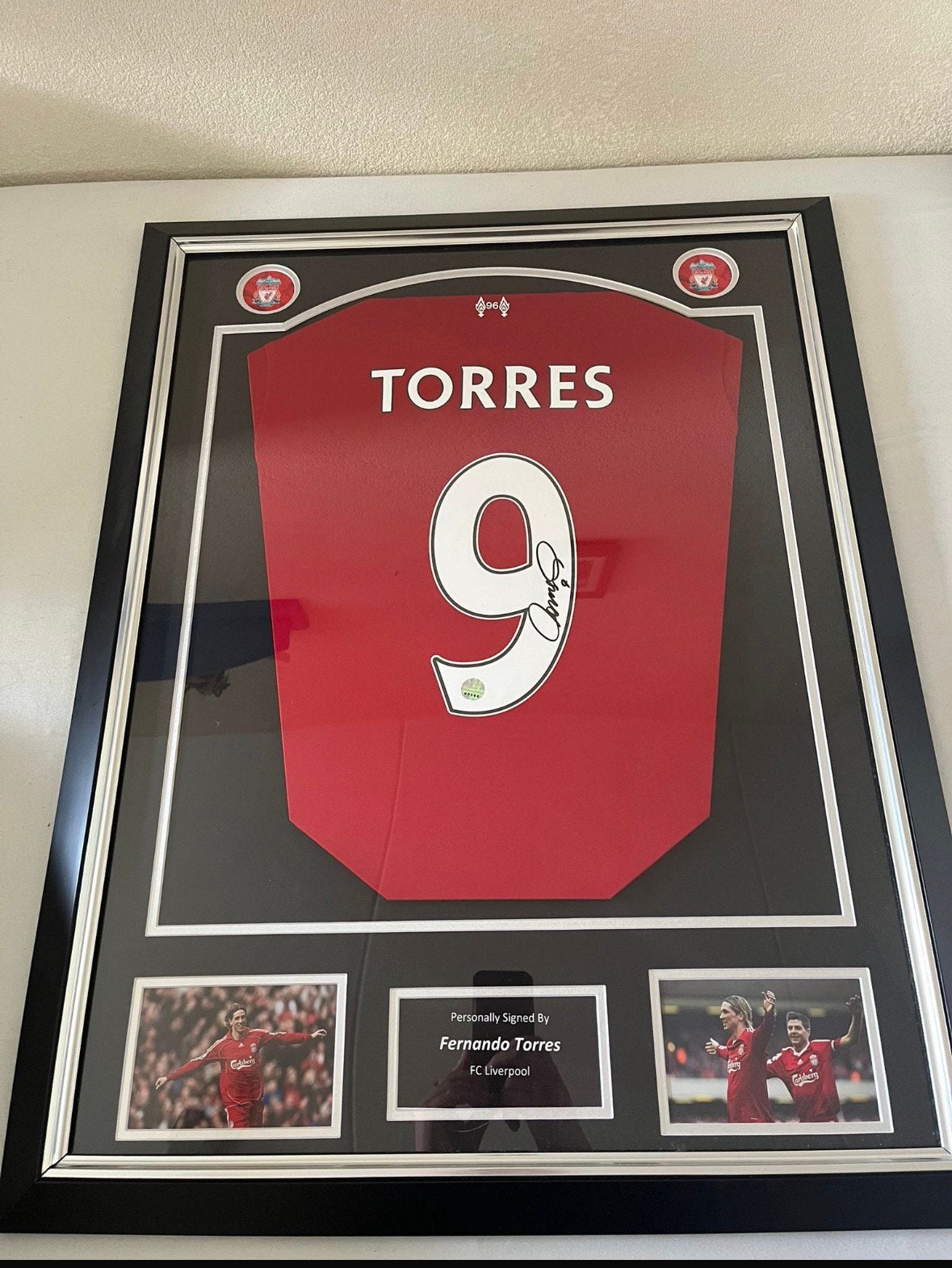 Fernando Torres gesigneerd voetbalshirt ingelijst Liverpool, Verzamelen, Sportartikelen en Voetbal, Ophalen, Nieuw, Buitenlandse clubs
