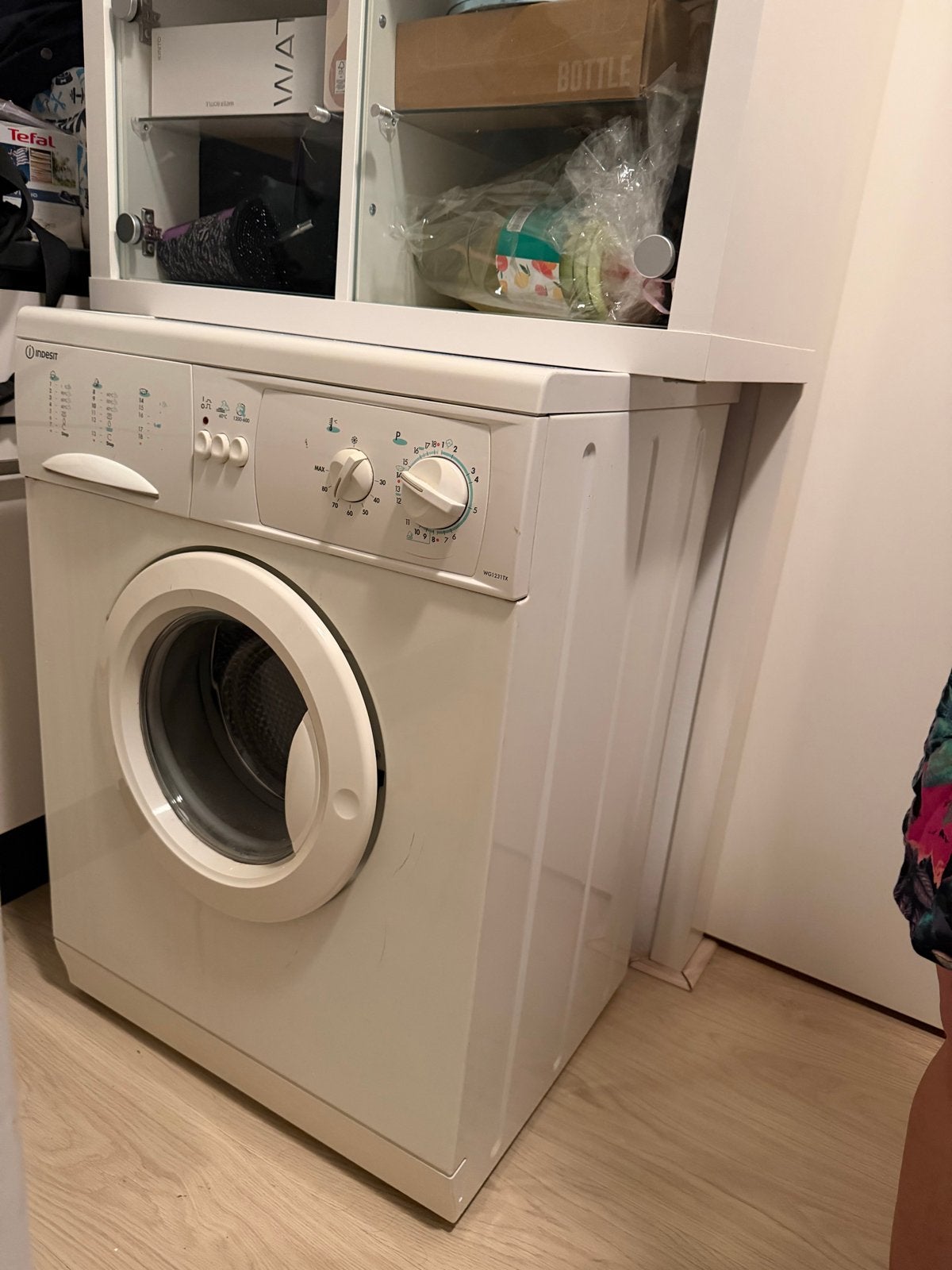 Goedwerkende Indesit Wasmachine, 6 tot 8 kg, Ophalen of Verzenden, Voorlader, 85 tot 90 cm