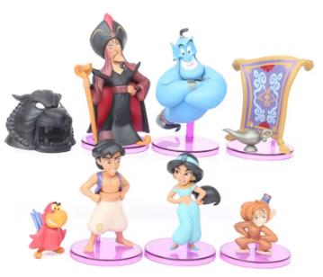 Disney figuren set Aladdin 8 stuks (9cm)