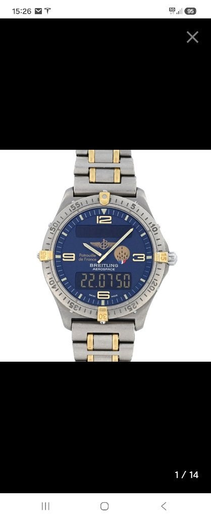Breitling Aerospace Patrouille de France, Ophalen, Zo goed als nieuw, Zwart, Android