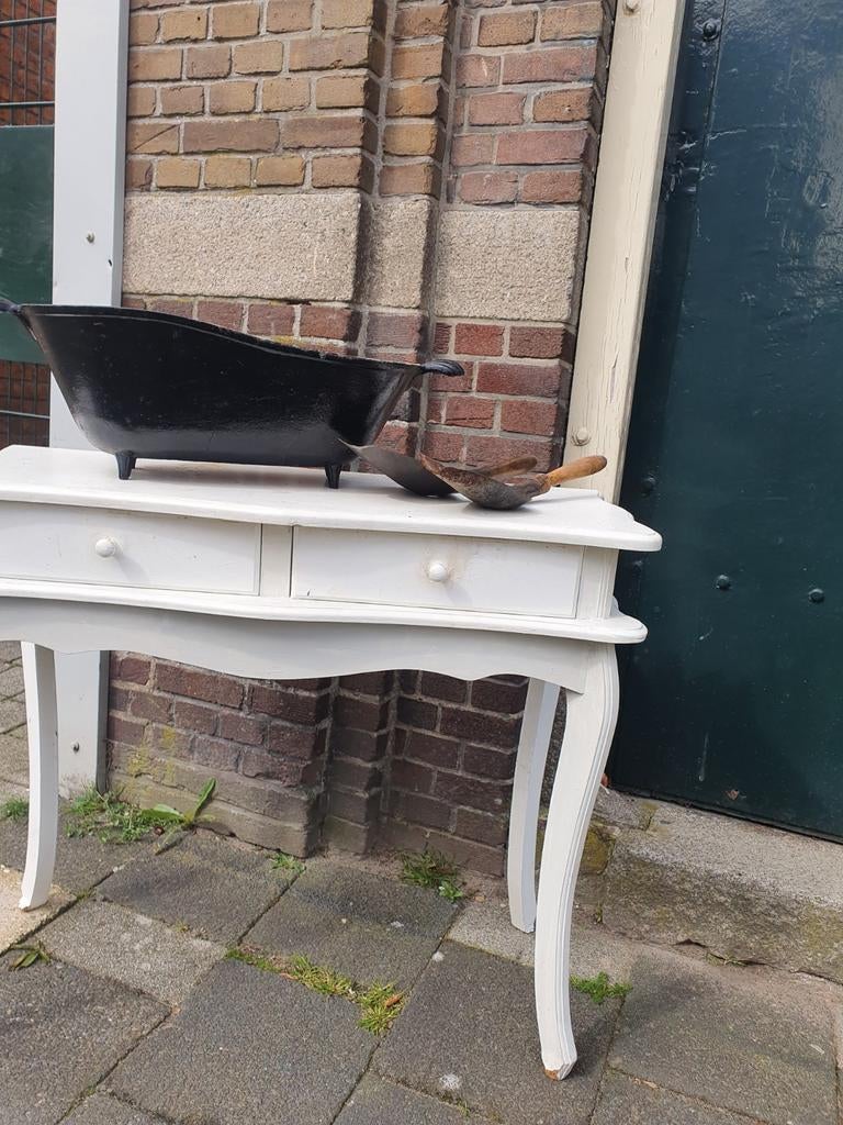 Gietijzeren kolenbak met schepjes Victoriaans, Ophalen of Verzenden