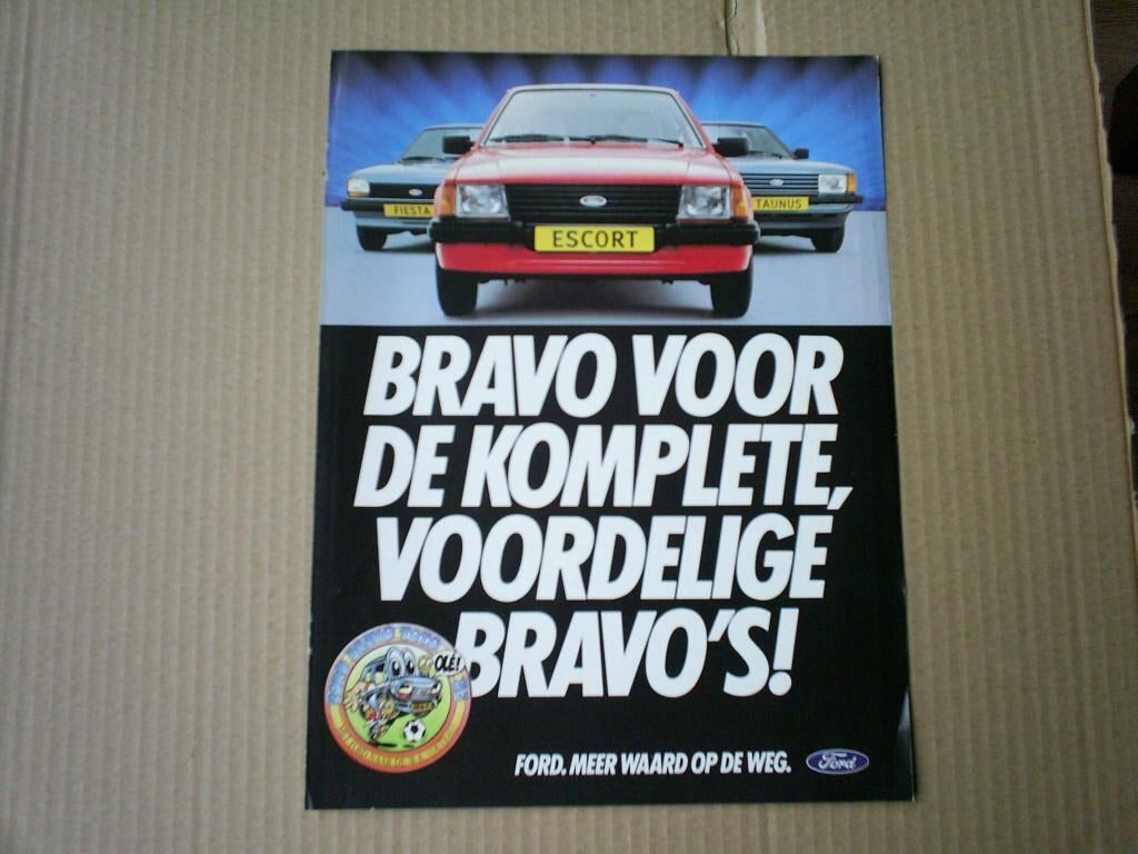 Ford Bravo Fiesta / Escort / Taunus 1982 6 pag., Verzenden, Zo goed als nieuw, Ford